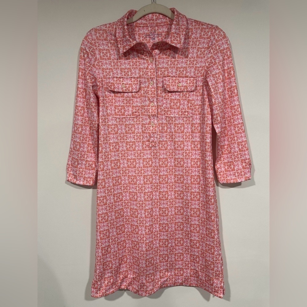 Vineyard Vines Sunrise Sankaty Striped Margo Dress Pink XXS EUC